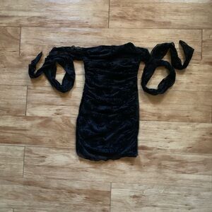 SHEIN Black Strapless Dress